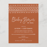 Modern Boho Baby Shower by Mail Invitation