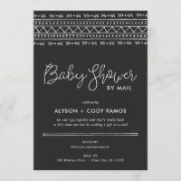 Modern Boho Baby Shower by Mail Invitation