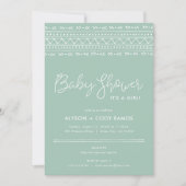 Modern Boho Baby Shower | Sage Green Invitation (Front)