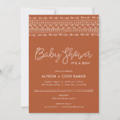 Modern Boho Baby Shower | Terra Cotta Invitation (Front)