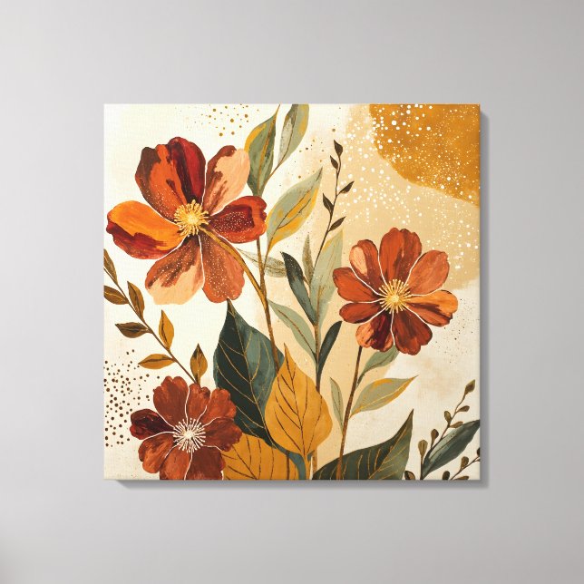 Modern Boho Botanical Abstract Wall Art (Front)