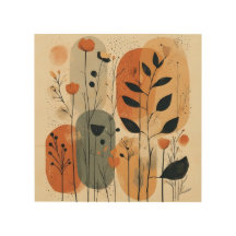 Modern Boho Botanical Abstract Wall Art