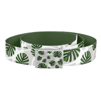 Modern Boho Botanical Leaves Pattern Belt