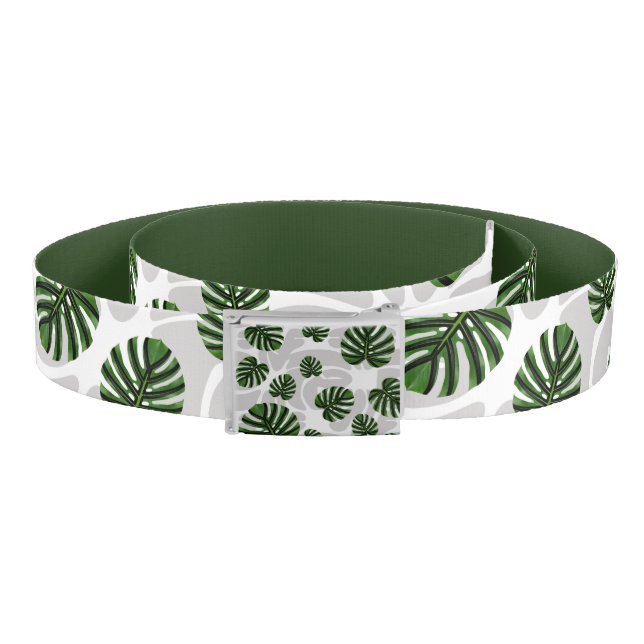 Modern Boho Botanical Leaves Pattern Belt (Coil)