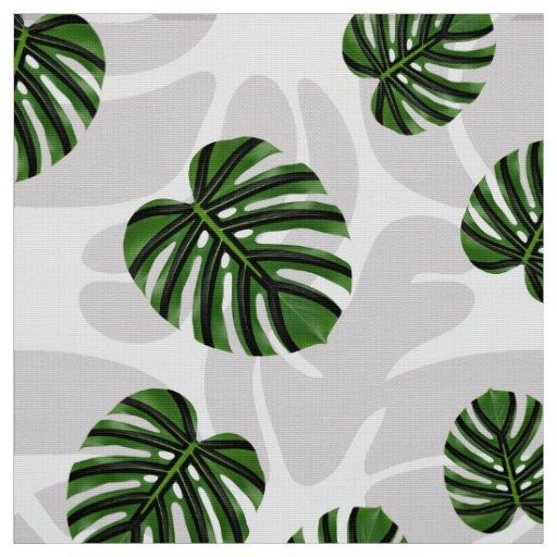 Modern Boho Botanical Leaves Pattern Fabric