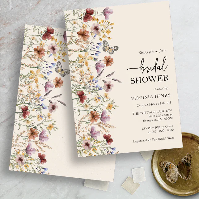 Modern Boho Bridal Shower Invitation | Zazzle