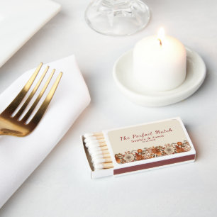 Modern Boho & Chic Wildflower Wedding Matchboxes