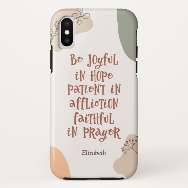 Modern Boho Christian Bible Verse Inspirational Case-Mate iPhone Case (Back)