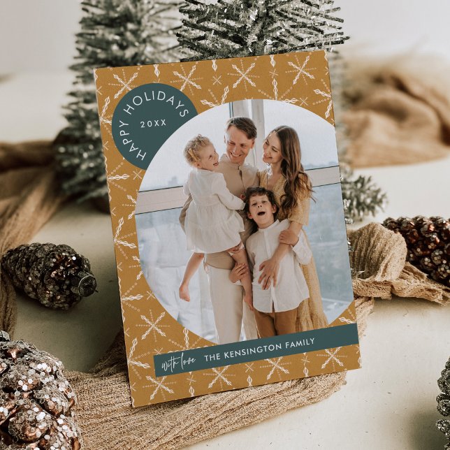 Modern Boho Christmas Photo Holiday Card (Creator Uploaded)
