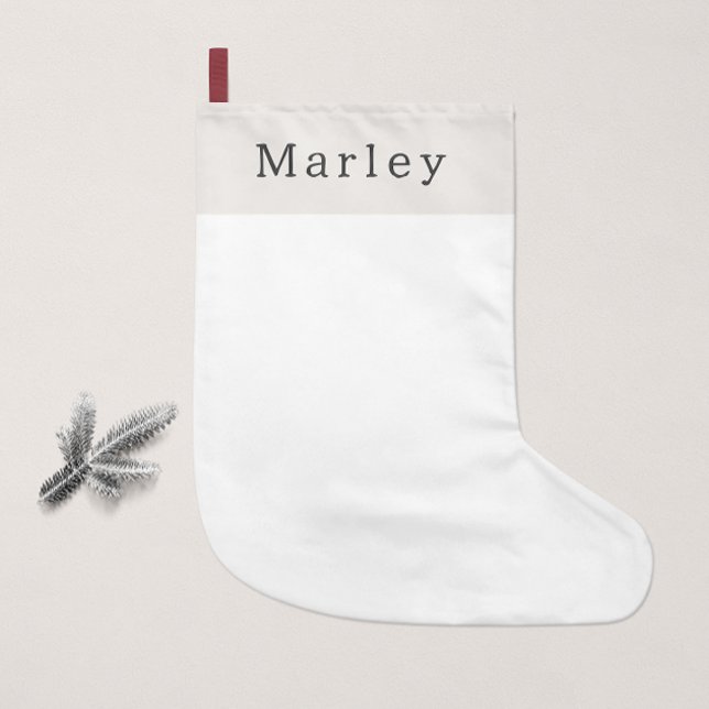 Modern Boho Christmas With Name Small Christmas Stocking (Creator Uploaded)