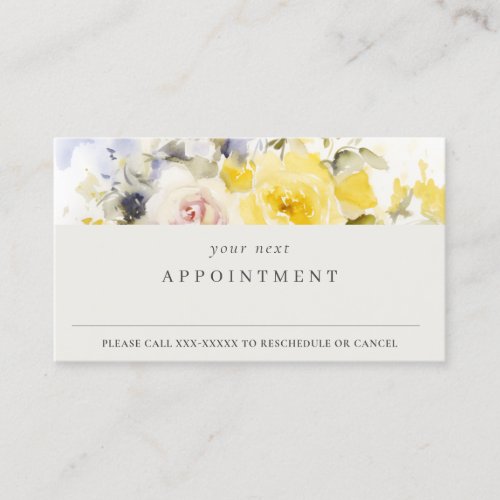 Modern Boho Colorful Rose Floral Appointment  Business Card
