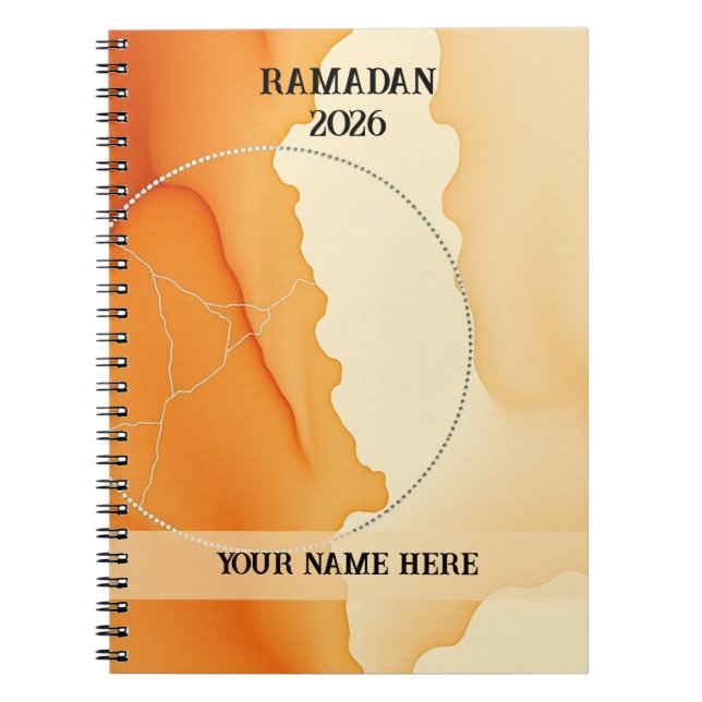 Modern Boho Crescent Notebook (Front)