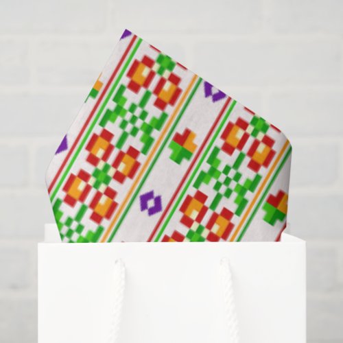 Modern Boho Cross Stitch Seamless Folk Pattern  Tissue Paper