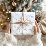 Modern Boho Customizable Script Text Christmas Wrapping Paper Sheets<br><div class="desc">Celebrate the holiday season with these modern boho customizable script text Christmas wrapping paper sheets. The unique and editable script gives the design a chic yet elegant touch. Its simple black and white design embodies a classic and whimsical feel, perfect for the winter season. The minimal bohemian festive designer font...</div>
