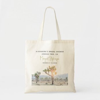 Joshua Tree boho wedding bridal shower favor tote bag