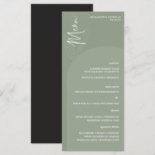 Modern Boho Desert Simple Script Wedding Menu