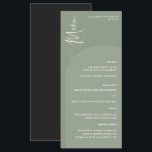 Modern Boho Desert | Simple Script Wedding Menu<br><div class="desc">Beautiful menu cards to compliment your table settings at your wedding or next dinner party. Add your custom wording to this design by using the "Edit this design template" boxes on the right hand side of the item, or click the blue "Customize it" button to arrange the text, change the...</div>