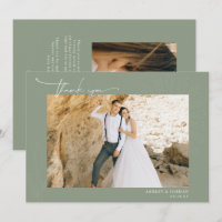 Modern Boho Desert | Simple Script Wedding  Thank 