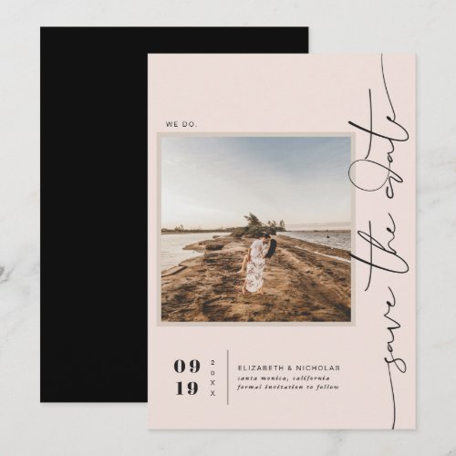 Modern Boho Desert | Square Photo Save the Date