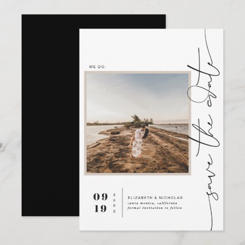 Modern Boho Desert | Square Photo Save the Date