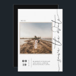 Modern Boho Desert | Square Photo Save the Date<br><div class="desc">This minimal photo save the date card features "save the date" in a beautiful free-spirited script that can be changed to any color. Background color can be personalized as well. These professionally designed cards are quickly customizable. Many couples today are gravitating toward earthy, found-in-nature tones of beloved wedding colors versus...</div>
