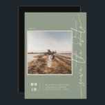 Modern Boho Desert | Square Photo Save the Date<br><div class="desc">This minimal photo save the date card features "save the date" in a beautiful free-spirited script that can be changed to any color. Background color can be personalized as well. These professionally designed cards are quickly customizable. Many couples today are gravitating toward earthy, found-in-nature tones of beloved wedding colors versus...</div>