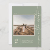 Modern Boho Desert | Square Photo Save the Date (Front)