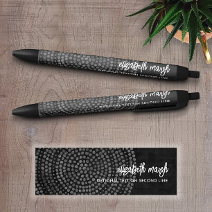 Modern Boho Dot Pattern with bounce script name Pen