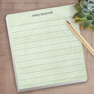 Modern Boho Dot Pattern with script name Notepad