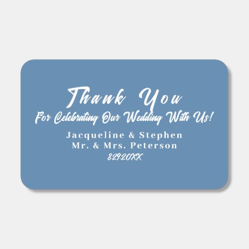 Modern Boho Dusty Blue Wedding Favor  Matchboxes