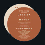 Modern Boho Earth Tone Circle Wedding Program<br><div class="desc">This beautiful design features jewel and earth tones along with simple modern fonts. See the entire collection for more matching items!</div>