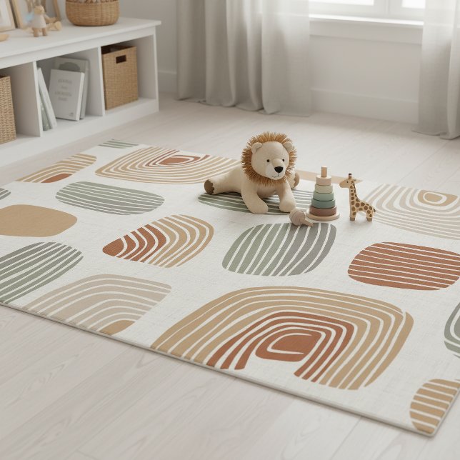 Modern Boho Earth Tones Abstract ID1273 Rug (Creator Uploaded)