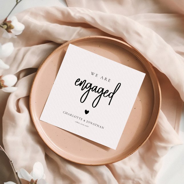 Modern Boho Engagement Party Napkins (Creator Uploaded)