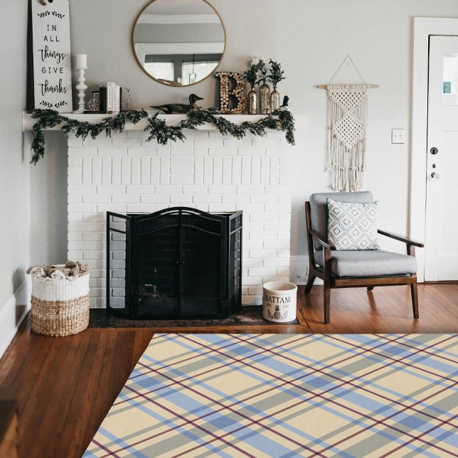Modern Boho Farmhouse Plaid Area  Rug (Modern Boho Farmhouse Plaid Area Rug)