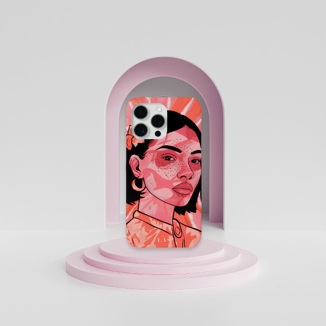 Modern boho feminine minimalist art iPhone case (Creator Uploaded)