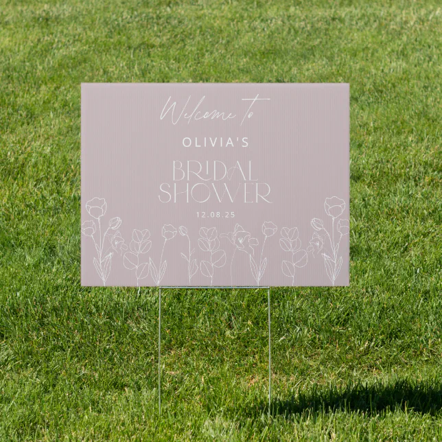 Wonder Boho Sign Modern Boho Floral Bridal Shower Welcome Sign | Zazzle