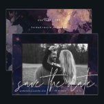 Modern Boho Floral Fantasy Dark Fall Purple Save The Date<br><div class="desc">Modern Boho Floral Fantasy Dark Fall Purple Save the Date</div>