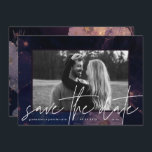 Modern Boho Floral Fantasy Dark Fall Purple Save The Date<br><div class="desc">Modern Boho Floral Fantasy Dark Fall Purple Save the Date</div>