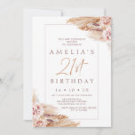 Modern Boho Floral Pampas Grass 21st Birthday Invitation<br><div class="desc">Modern Boho Floral Pampas Grass 21st Birthday Invitation

Rustic but with a modern twist,  bohemian floral 21st birthday invitation featuring two lovely watercolor floral arrangement with pampas grass. This bohemian floral 21st birthday invitation is ideal for someone looking for a simple,  minimalist boho floral inspired invitation.</div>