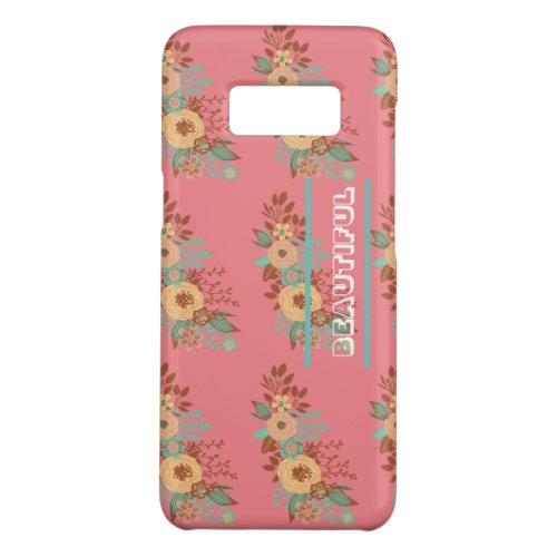 Modern Boho Floral Pink  Case_Mate Samsung Galaxy S8 Case