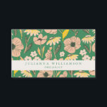 Modern Boho Floral Pink Green Colorful Business Card<br><div class="desc">Modern Boho Floral Pink Green Colorful Business Card</div>