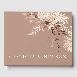 Modern Boho Floral Wedding Reception Guest Book