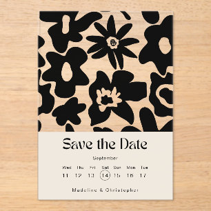 Modern Boho Floral Wedding Save the Date