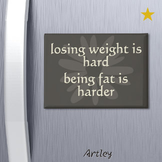 Modern Boho Flower Weight Loss Motivational Fridge Magnet