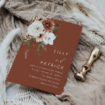 Modern Boho Flowers Terracotta Wedding Invitation<br><div class="desc">Modern Boho Flowers Terracotta Wedding Invitation

See matching collection in Niche and Nest Store

Many thanks</div>