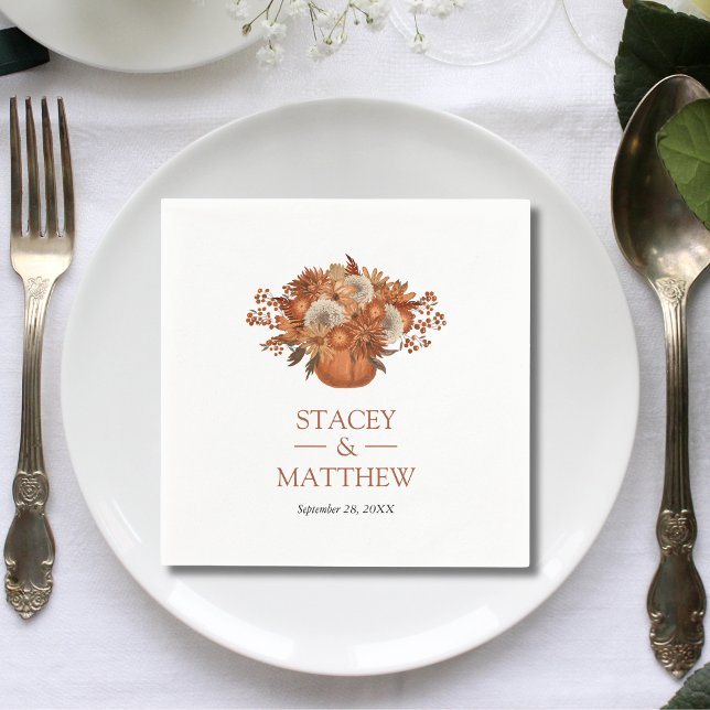  Modern Boho Flowers with Pot Terracotta Wedding Napkins (Modern boho flowers with pot terracotta wedding napkins add earthy artistic charm to receptions.)
