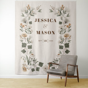 Modern Boho Folk Wedding Backdrop Decor