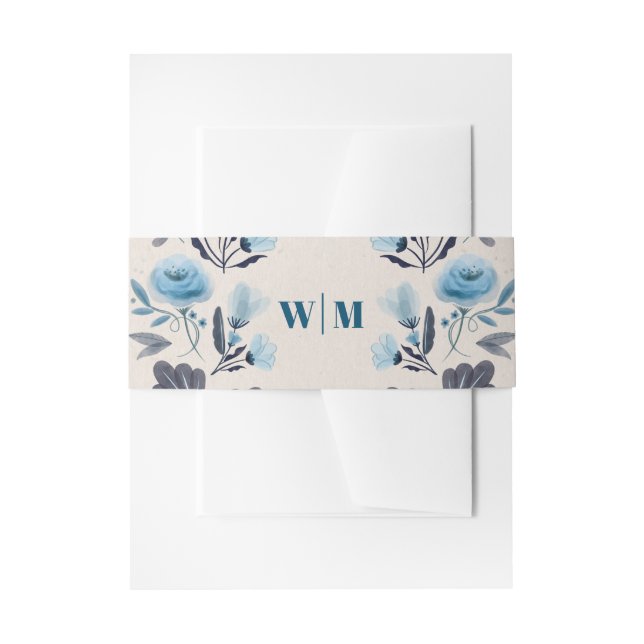 Modern Boho Folk Wedding Invitation Invitation Bel Invitation Belly Band (Front Example)