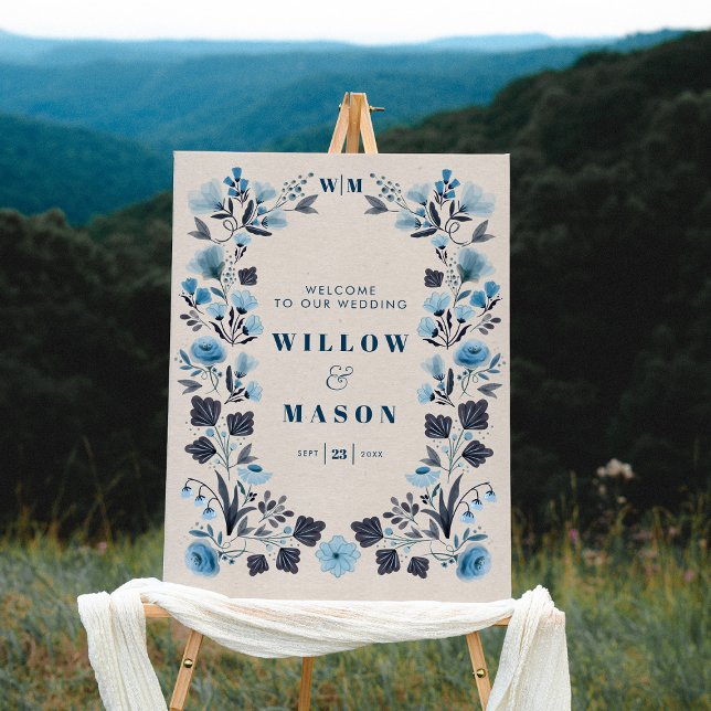 Modern Boho Folk Wedding Welcome Foam Board (Creator Uploaded)