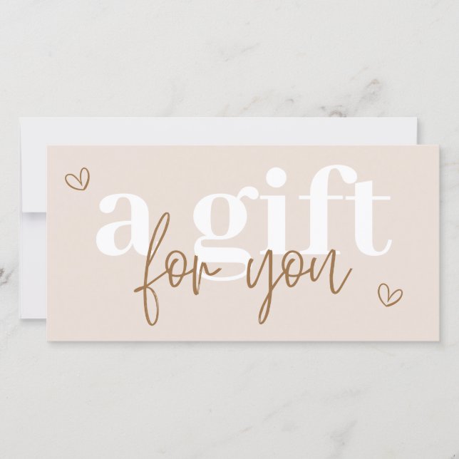 Modern Boho Gift Certificate Voucher (Front)